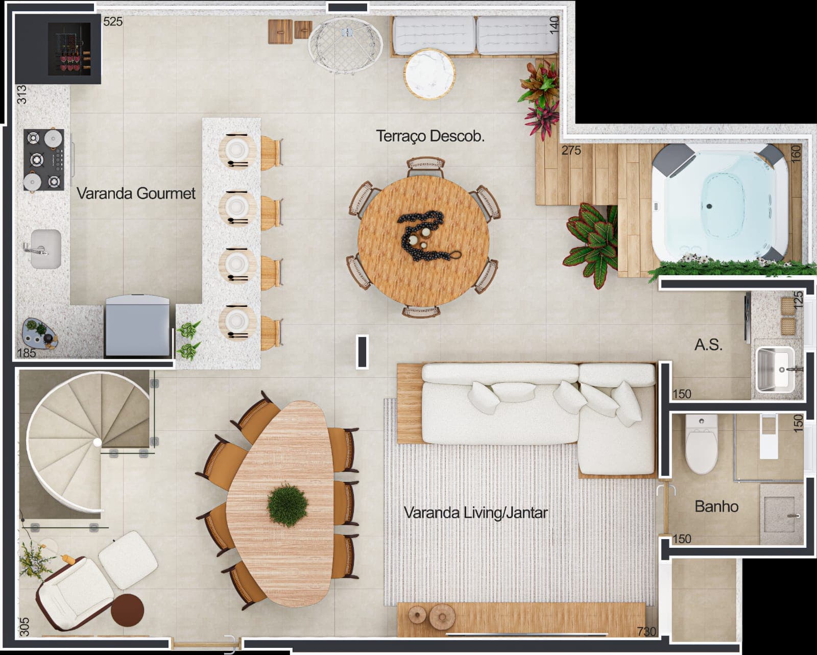 Planta Cobertura - Living